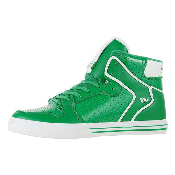 Supra Mens Vaider High Top Shoes - Green | Canada K2337-6Z41